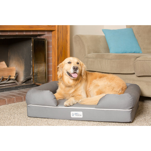 PetFusionUltimate Dog Bed & Lounge with Orthopedic Memory Foam Bolster